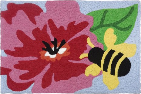 Hibiscus and Bee Rug
