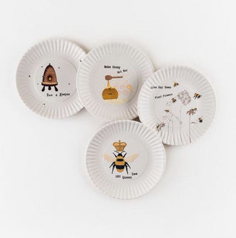 Busy Bee Salad Plate, Set of 4
