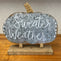 Metal Pumpkin on Stand