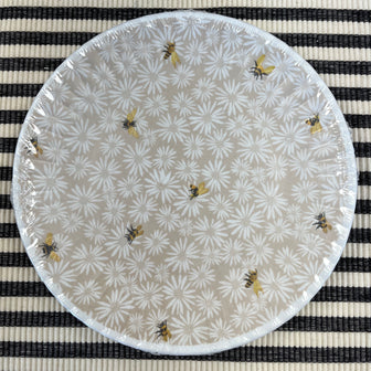 Bee and Flower Plates, Set of 4