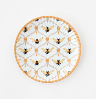 Golden Bee Plates, Set of 4