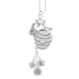 Silver Beehive Car Charm