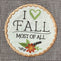 "I Heart Fall" Embellished Dishtowel