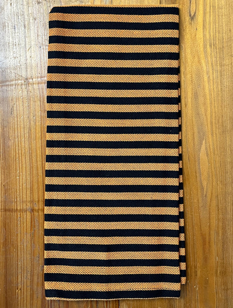 Black and Orange Stripe Towel