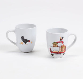 Red Truck Farmhouse Mug