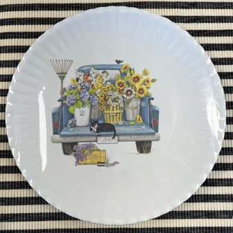 Flower Truck Plates, Set of 4