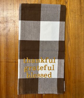 Brown Buffalo Check Towels