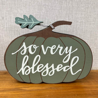 So Blessed Pumpkin Chunky Sitter