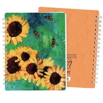 Sunflower and Bee Notebook