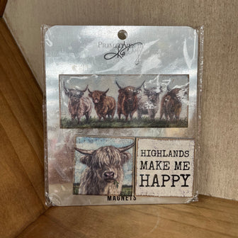 Highland Cows Magnet Set