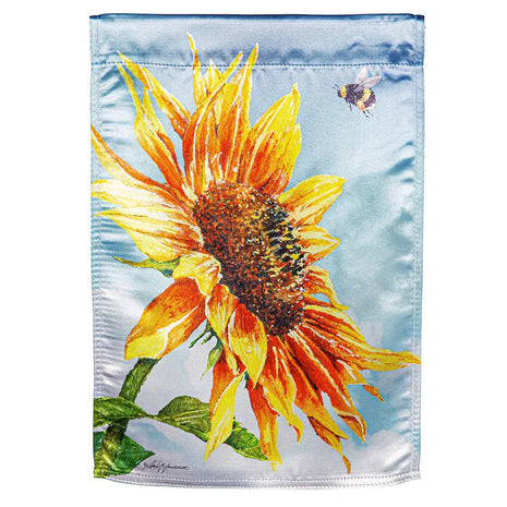 New Morning Sunflower Lustre Garden Flag