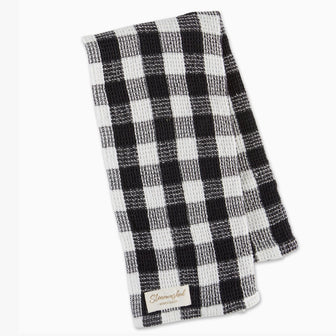 Washed Waffle Dishtowel - Black