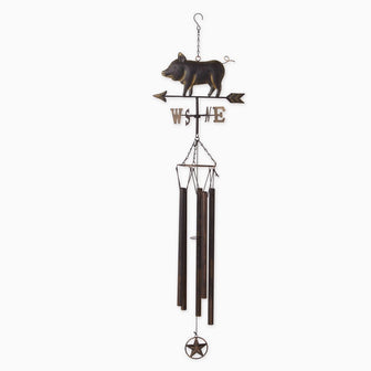 Iron Pig Weathervane Wind Chime
