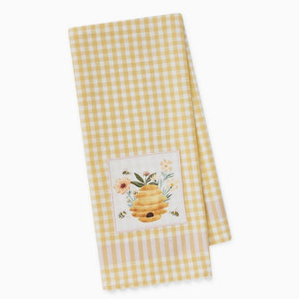 Bee Hive Embellished Dishtowel