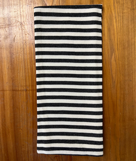 Black and White Stripe Towel
