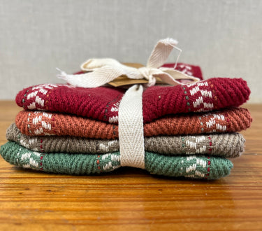 Rustic Fall Dishcloth, Set of 4