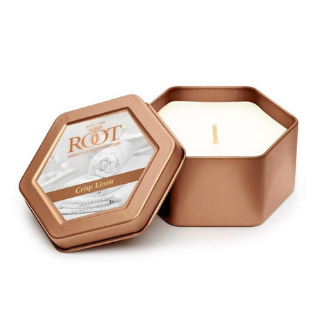 Root Candle - Crisp Linen Honeycomb Traveler