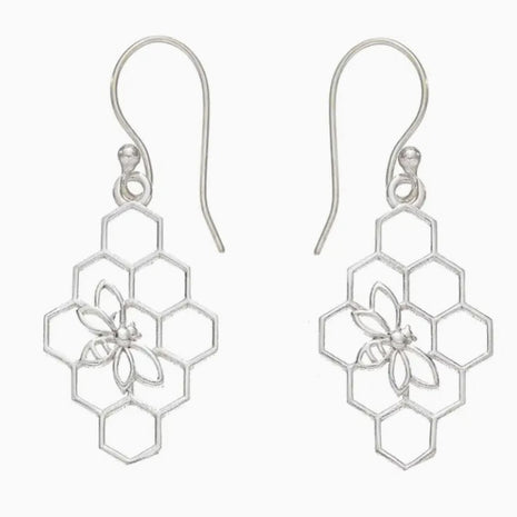 Beehive Silver Earrings