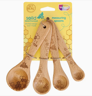 Honey Bee Measuring Spoons, Set of 4