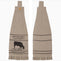 Sawyer Mill Charcoal Button Loop Tea Towel