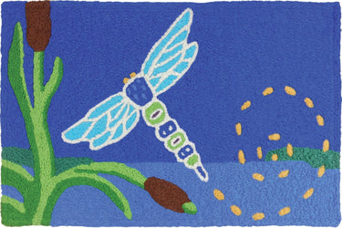 Dragonfly and Cattails Rug
