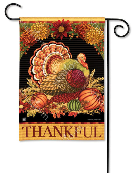 Thankful Turkey Garden Flag