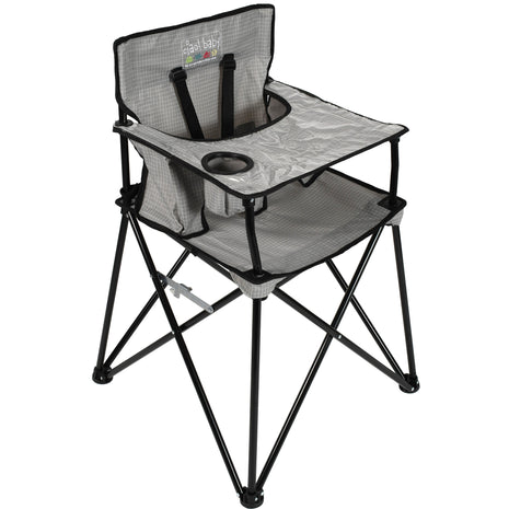 Ciao! Baby® Portable High Chair in Dove Grey Check – Pigeon
