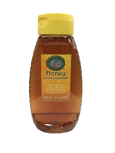 Honey with No Comb in Plastic Honeycomb Jar