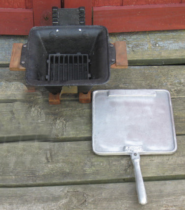 Mini Coal Grill with Griddle Top
