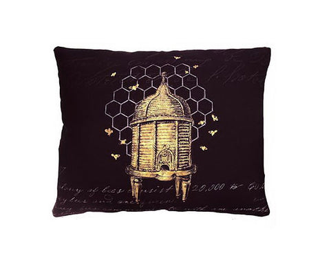 Vintage Bee Skep Pillow
