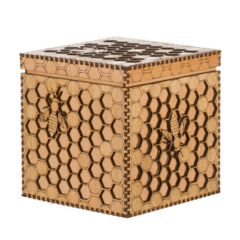 Wooden Bee Box, Lift Off Lid