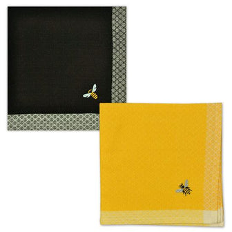 Simple Bee Embroidered Napkin